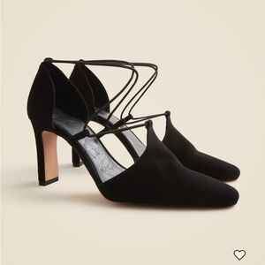 NWT J Crew Black Women's Cross Strap Pump